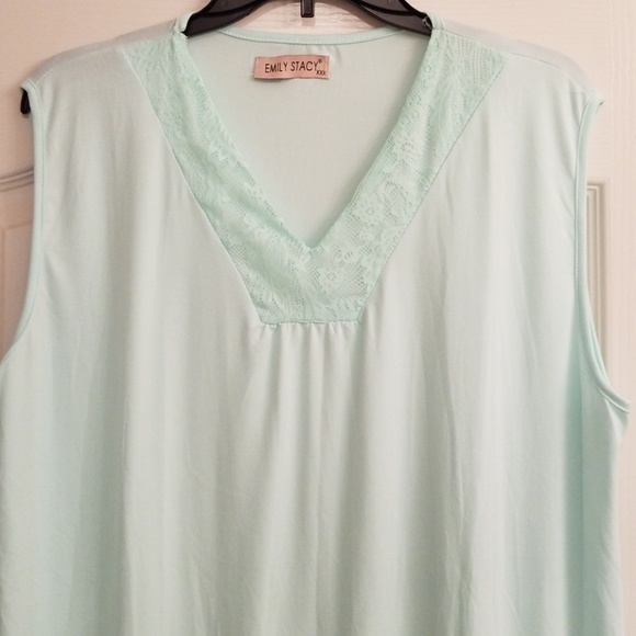 NWOT COOL MINT GREEN PJ GOWN 3X - Picture 2 of 3
